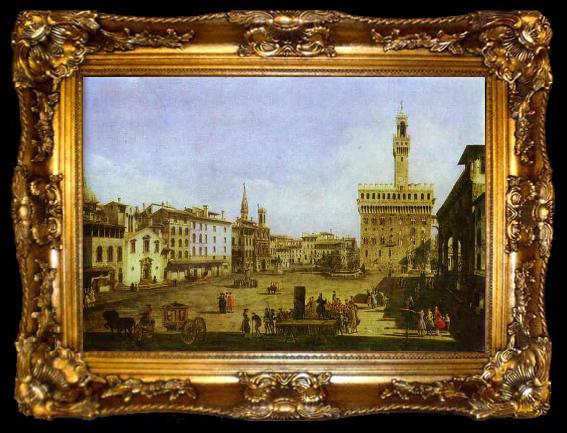 framed  Bernardo Bellotto Signoria Square in Florence., ta009-2